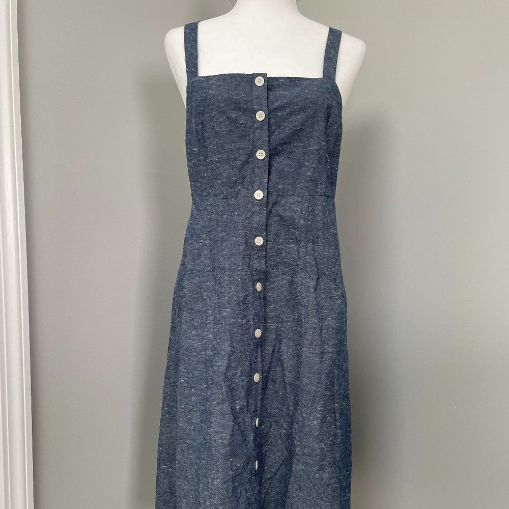 Madewell Button Front Chambray Tank Dress